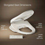 PureWash® E725 Elongated bidet toilet seat with remote control