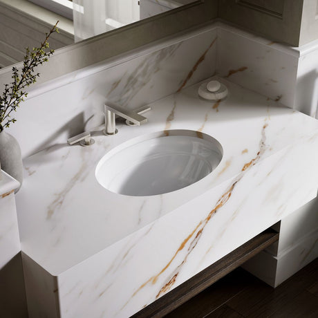 Serif® 20-3/4" oval undermount bathroom sink, no overflow