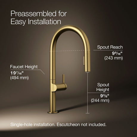 Components® Touchless pull-down kitchen sink faucet with two-function sprayhead