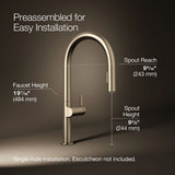 Components® Touchless pull-down kitchen sink faucet with two-function sprayhead