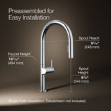 Components® Touchless pull-down kitchen sink faucet with two-function sprayhead