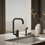 Components® Single-handle kitchen sink faucet with two-function extended-reach spout and side sprayer