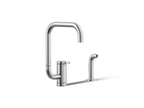 Components® Single-handle kitchen sink faucet with two-function extended-reach spout and side sprayer