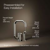 Components® Single-handle kitchen sink faucet with two-function extended-reach spout and side sprayer