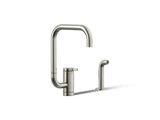 Components® Single-handle kitchen sink faucet with two-function extended-reach spout and side sprayer