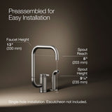 Components® Single-handle kitchen sink faucet with two-function extended-reach spout and side sprayer