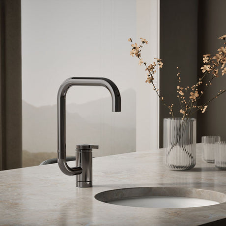 Components® Single-handle bar sink faucet with two-function extended-reach spout