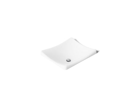 DemiLav® 18-1/4" rectangular vessel bathroom sink, no overflow