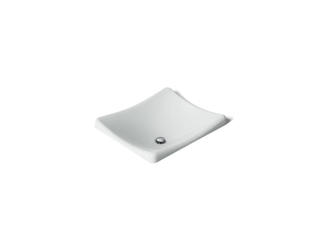 DemiLav® 18-1/4" rectangular vessel bathroom sink, no overflow