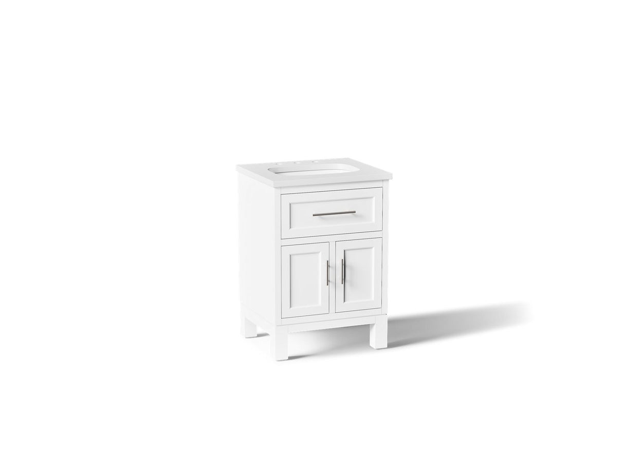 Quo® 24" bathroom vanity cabinet with sink and quartz top
