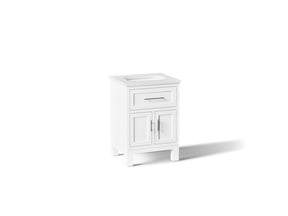 Quo® 24" bathroom vanity cabinet with sink and quartz top