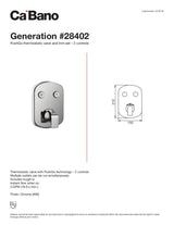 PushGo thermostatic valve and trim set - 2 controls