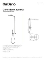 Thermostatic shower column