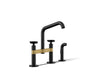 Billet® Two-hole bridge kitchen sink faucet with side sprayer