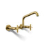 Billet® Two-hole wall-mount bridge kitchen sink faucet
