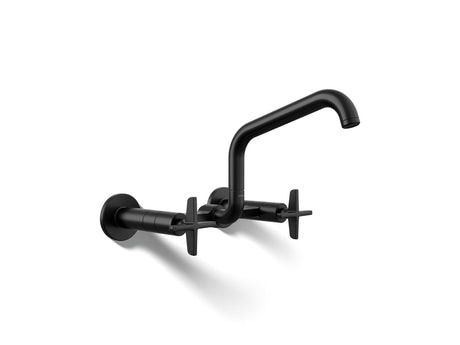Billet® Two-hole wall-mount bridge kitchen sink faucet