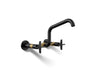 Billet® Two-hole wall-mount bridge kitchen sink faucet