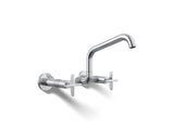 Billet® Two-hole wall-mount bridge kitchen sink faucet