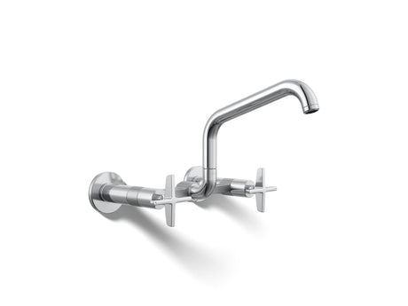 Billet® Two-hole wall-mount bridge kitchen sink faucet