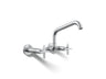 Billet® Two-hole wall-mount bridge kitchen sink faucet