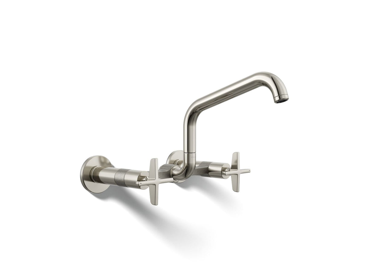 Billet® Two-hole wall-mount bridge kitchen sink faucet