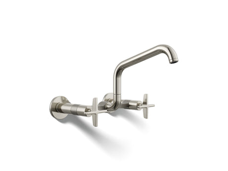 Billet® Two-hole wall-mount bridge kitchen sink faucet