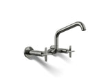 Billet® Two-hole wall-mount bridge kitchen sink faucet