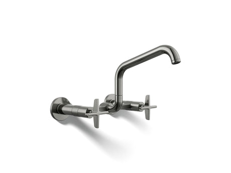 Billet® Two-hole wall-mount bridge kitchen sink faucet
