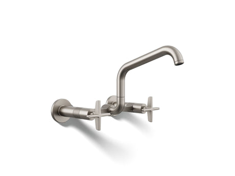 Billet® Two-hole wall-mount bridge kitchen sink faucet