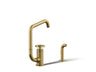 Billet® Single-handle bar sink faucet with two-function extended-reach spout and side sprayer