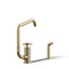 Billet® Single-handle bar sink faucet with two-function extended-reach spout and side sprayer