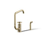 Billet® Single-handle bar sink faucet with two-function extended-reach spout and side sprayer
