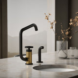 Billet® Single-handle bar sink faucet with two-function extended-reach spout and side sprayer