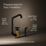 Billet® Single-handle bar sink faucet with two-function extended-reach spout and side sprayer