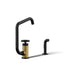 Billet® Single-handle bar sink faucet with two-function extended-reach spout and side sprayer