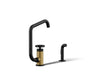 Billet® Single-handle bar sink faucet with two-function extended-reach spout and side sprayer