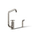 Billet® Single-handle bar sink faucet with two-function extended-reach spout and side sprayer