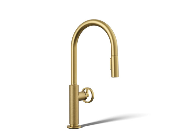 Billet® Pull-down kitchen sink faucet with two-function sprayhead