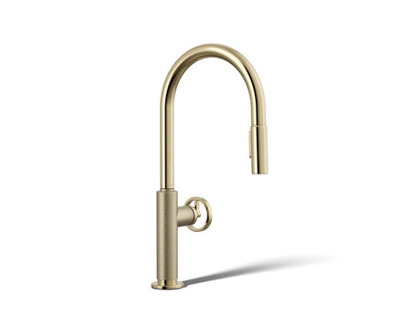 Billet® Pull-down kitchen sink faucet with two-function sprayhead
