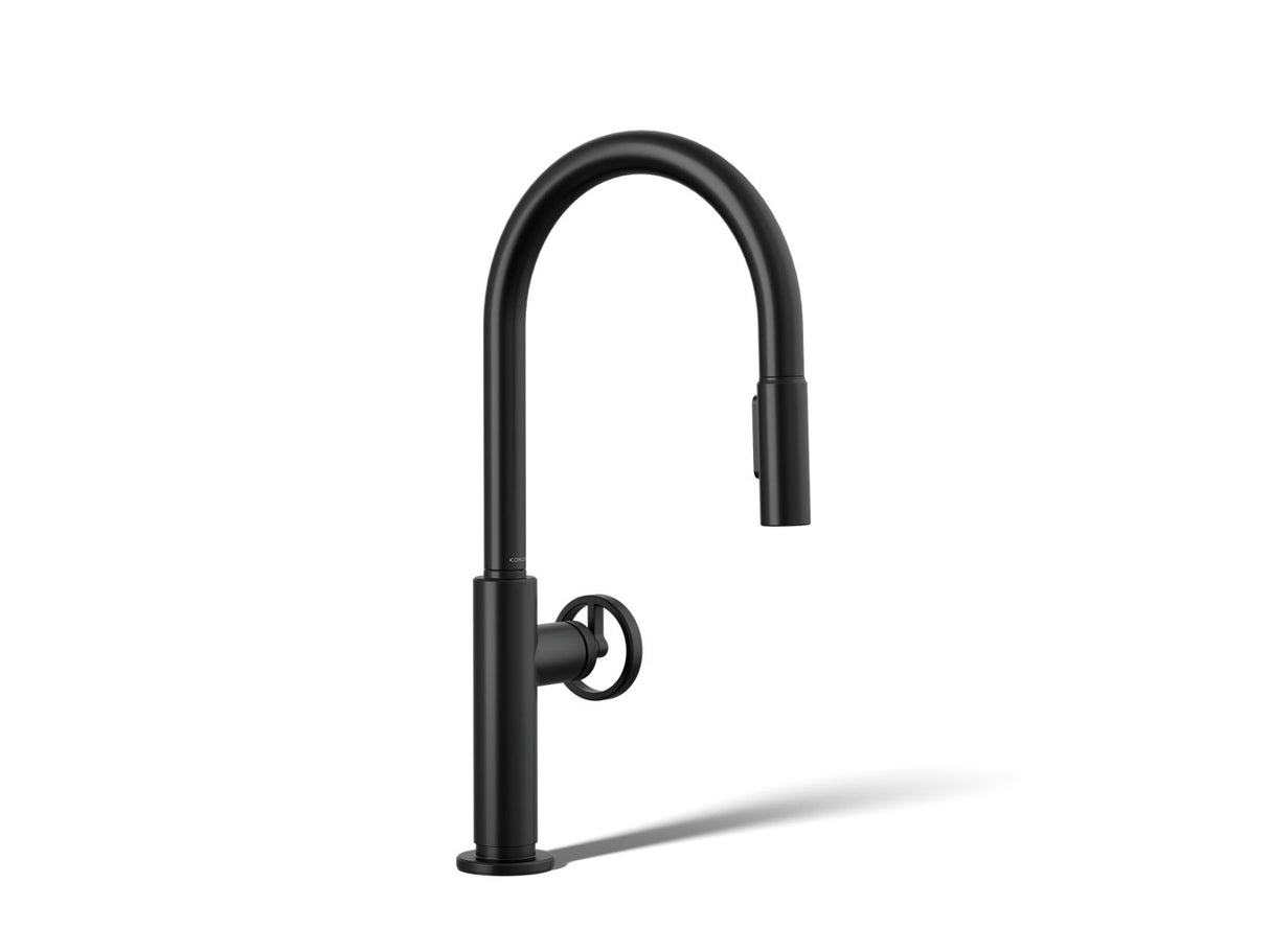 Billet® Pull-down kitchen sink faucet with two-function sprayhead