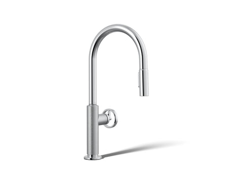 Billet® Pull-down kitchen sink faucet with two-function sprayhead