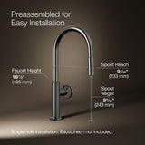 Billet® Pull-down kitchen sink faucet with two-function sprayhead