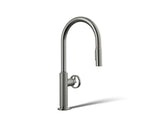 Billet® Pull-down kitchen sink faucet with two-function sprayhead