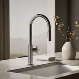 Billet® Touchless pull-down kitchen sink faucet with two-function sprayhead