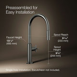 Billet® Touchless pull-down kitchen sink faucet with two-function sprayhead