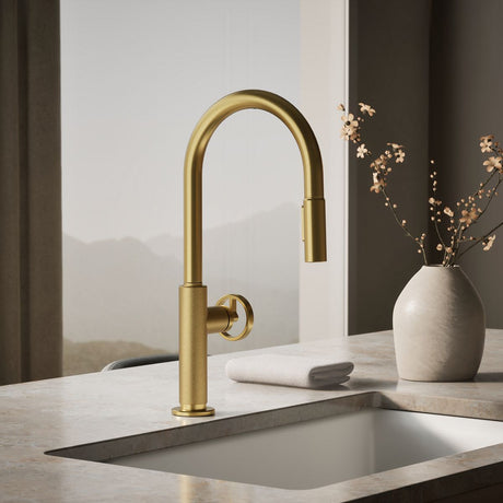Billet® Touchless pull-down kitchen sink faucet with two-function sprayhead