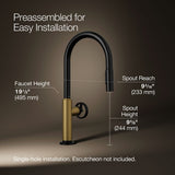 Billet® Touchless pull-down kitchen sink faucet with two-function sprayhead