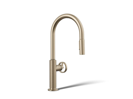 Billet® Touchless pull-down kitchen sink faucet with two-function sprayhead