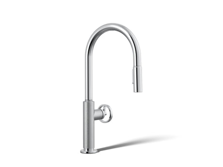 Billet® Touchless pull-down kitchen sink faucet with two-function sprayhead