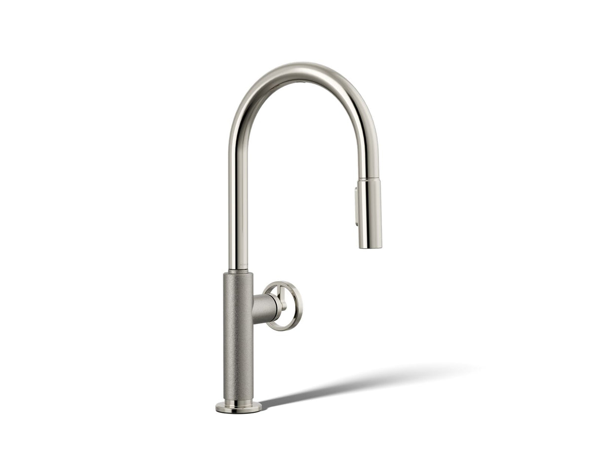 Billet® Touchless pull-down kitchen sink faucet with two-function sprayhead